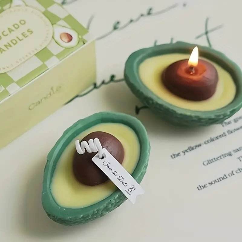 2pcs Avocado Candle: Handcrafted Stone Wax - Urban Lifestyle Furniture
