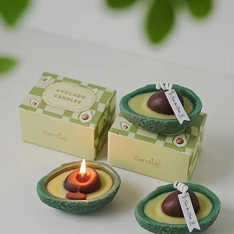 2pcs Avocado Candle: Handcrafted Stone Wax - Urban Lifestyle Furniture Trading LLC