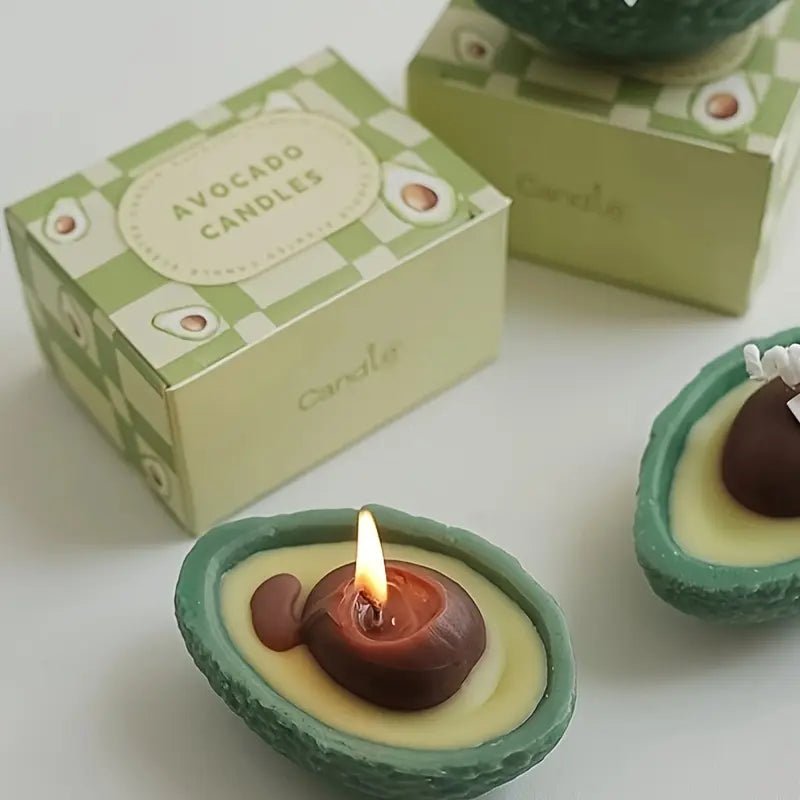 2pcs Avocado Candle: Handcrafted Stone Wax - Urban Lifestyle Furniture Trading LLC