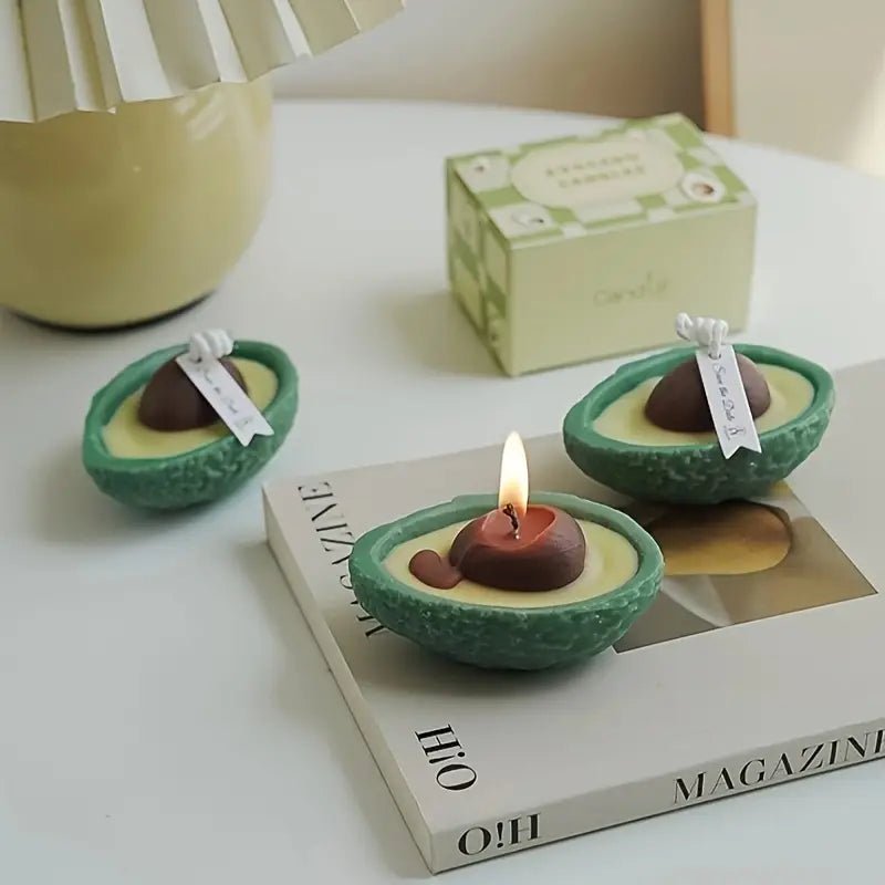 2pcs Avocado Candle: Handcrafted Stone Wax - Urban Lifestyle Furniture Trading LLC