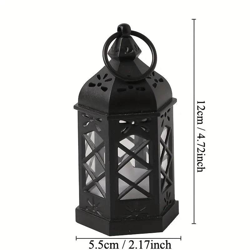 2pcs Flameless Candle Lantern, Vintage Black - Urban Lifestyle Furniture