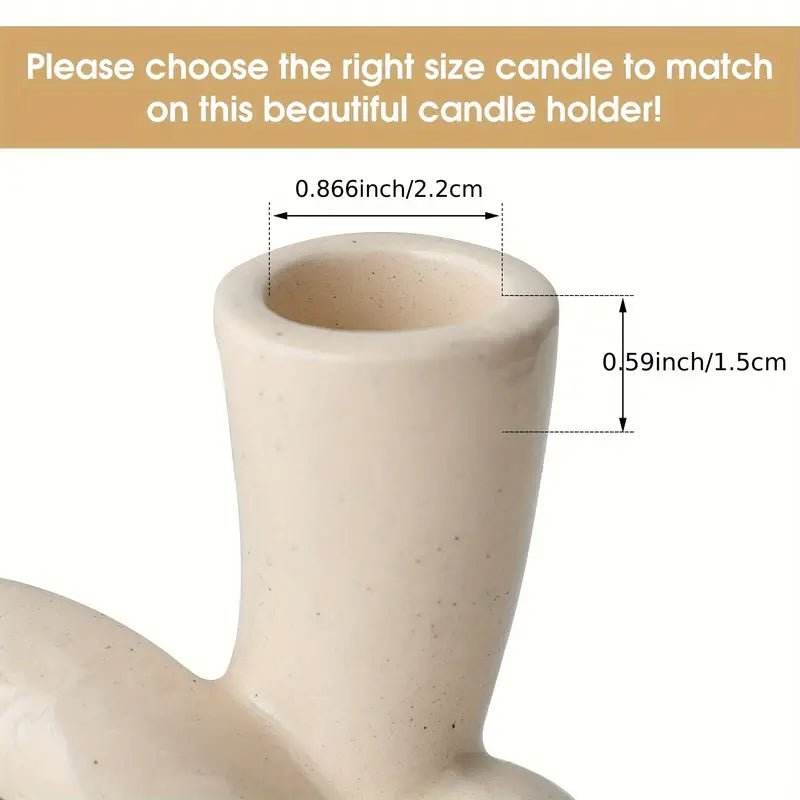 2pcs/set Ceramic Knot Shape Candle Holder - Urban Lifestyle Furniture