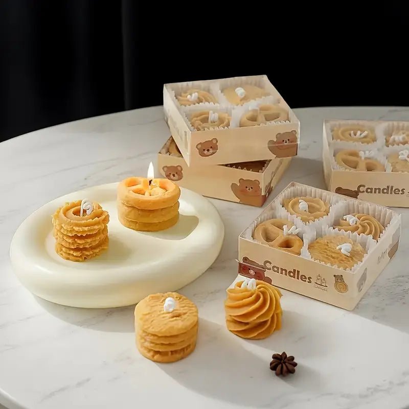 4pcs Aromatherapy Cookie Candle Gift Set - Urban Lifestyle Furniture Trading LLC