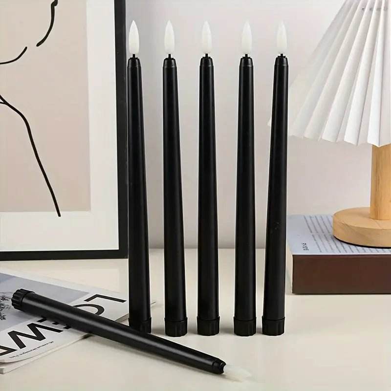 6pcs Flameless Black Color Candles - Urban Lifestyle Furniture