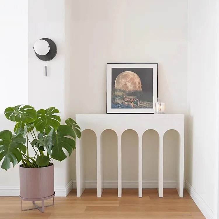 Arch White Console Table - Urban Lifestyle Furniture