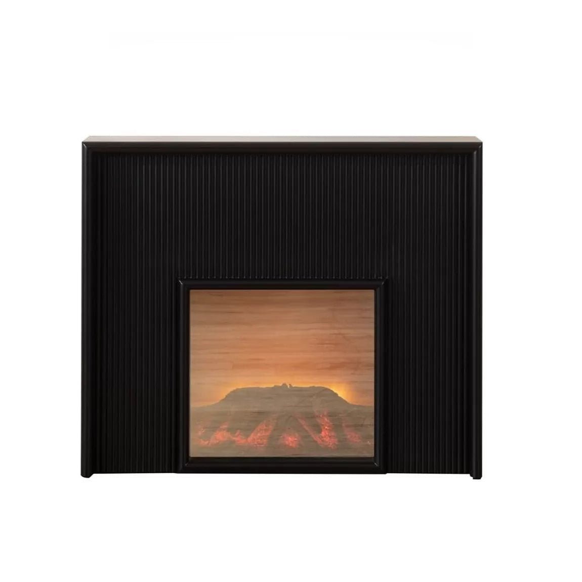 Baker Fireplace Display Console Black - Urban Lifestyle Furniture