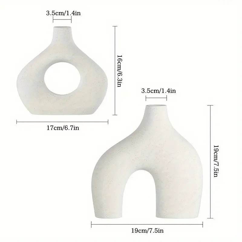 Boho Ceramic Vase Set of 2 - Urban Lifestyle Furniture