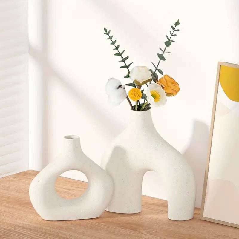 Boho Ceramic Vase Set of 2 - Urban Lifestyle Furniture