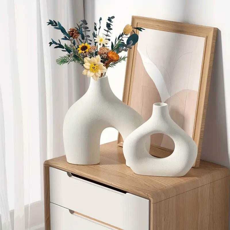 Boho Ceramic Vase Set of 2 - Urban Lifestyle Furniture