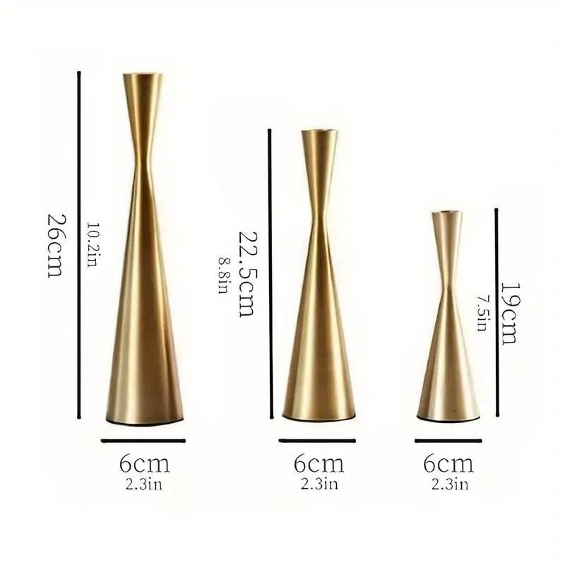 Bronze Set of 3 Candlestick Sets - Urban Lifestyle Furniture