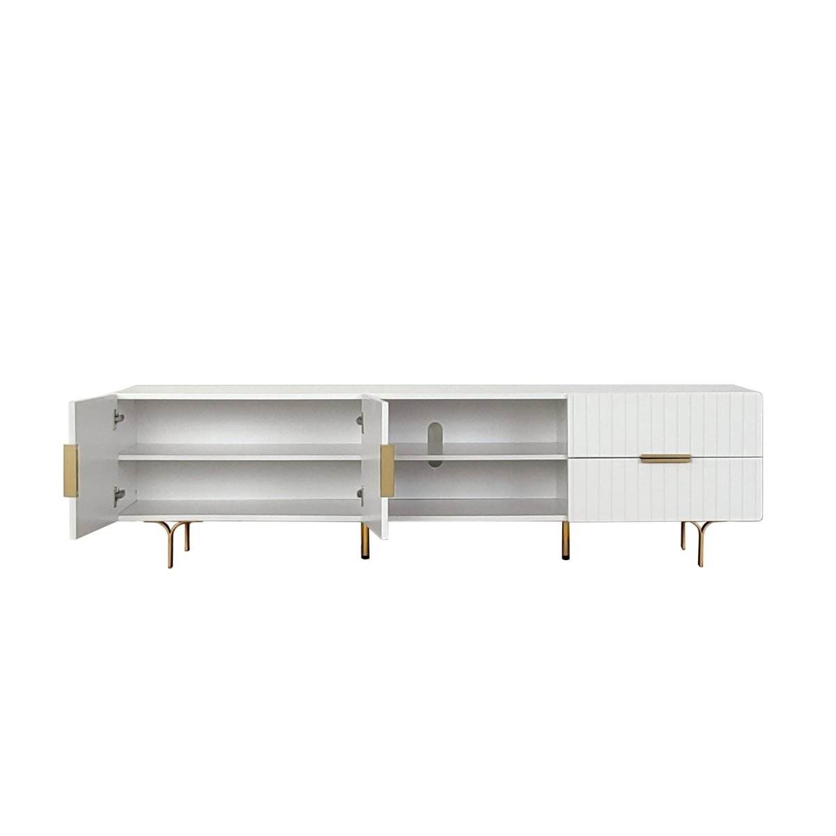 Carter Tv Unit White 200cm - Urban Lifestyle Furniture