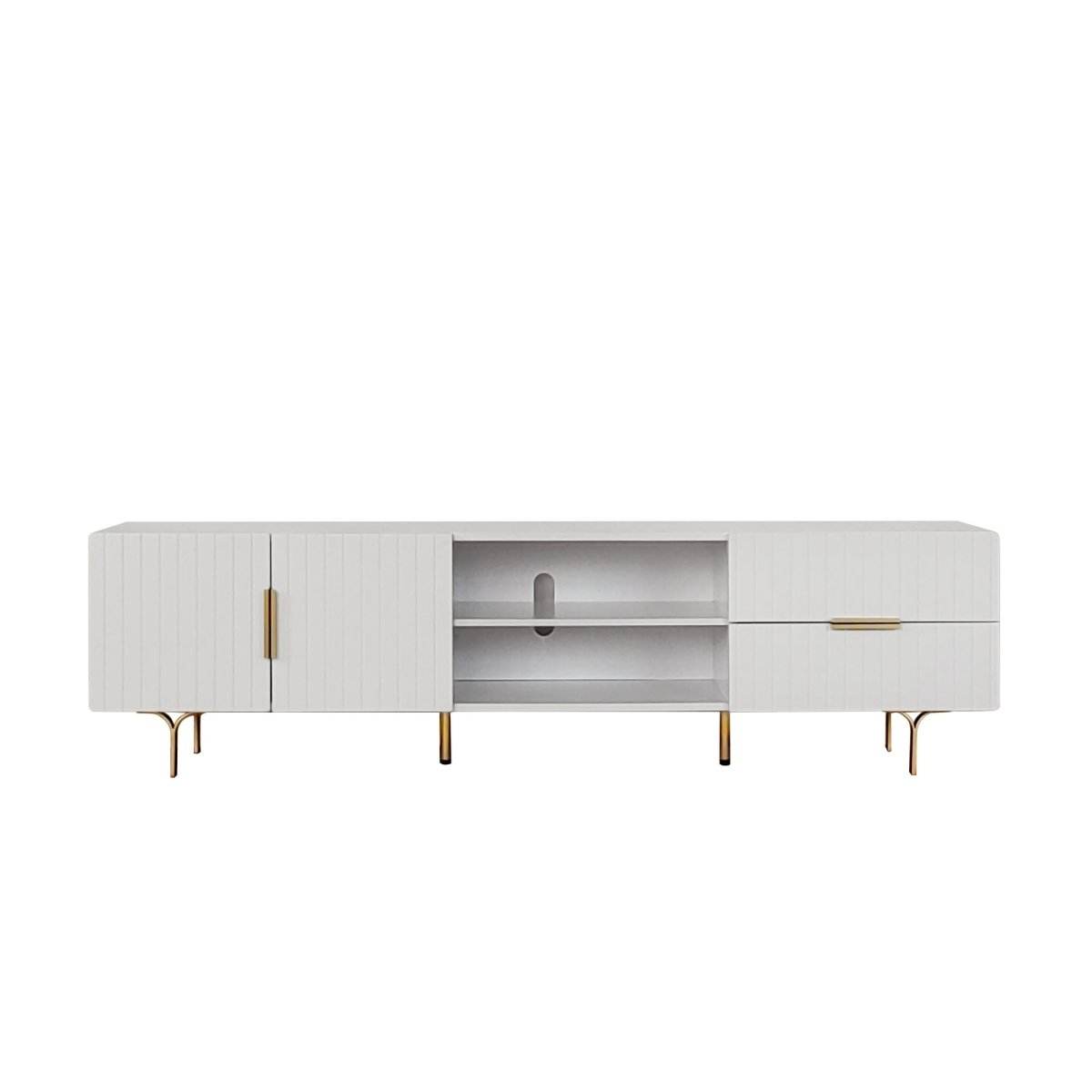 Carter Tv Unit White 200cm - Urban Lifestyle Furniture