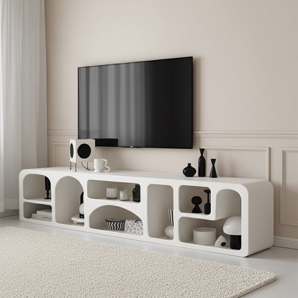 Cave Tv Unit White 200cm - Urban Lifestyle Furniture