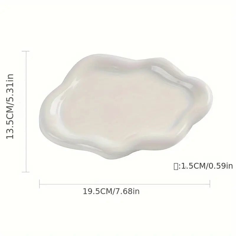 Cloud Ceramic Decorative Storage Tray - Urban Lifestyle Furniture Trading LLC