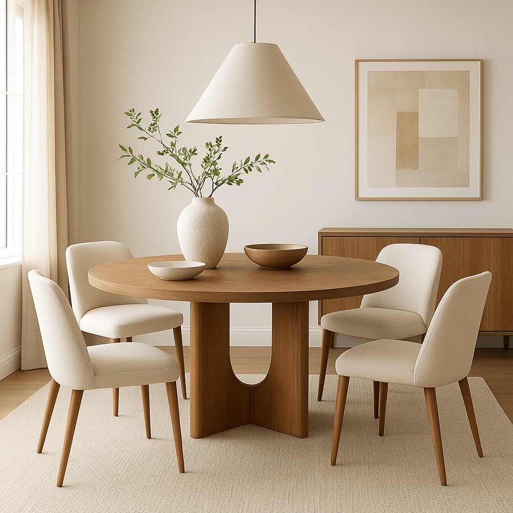 Corta Round Dining Table Brown - Urban Lifestyle Furniture