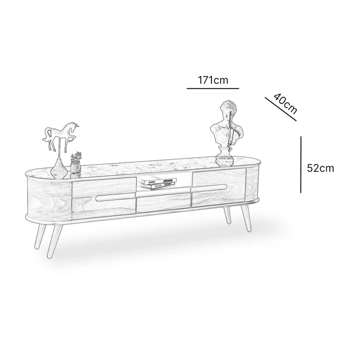 Delta Wooden Tv Unit 170cm - Urban Lifestyle Furniture