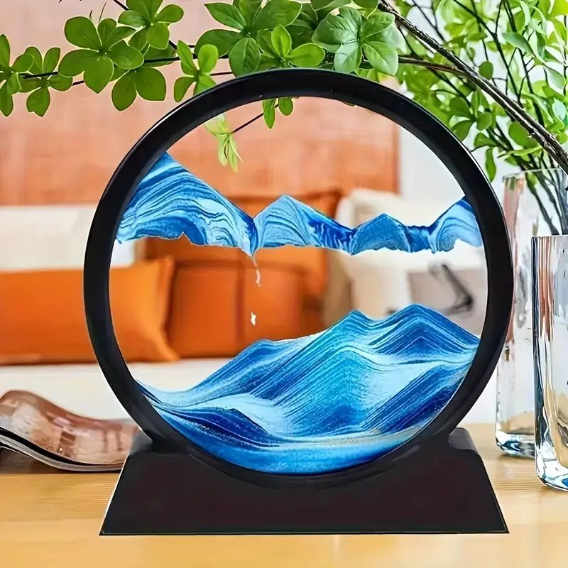 Dynamic Quicksand Desk Decor - Glass Moving Sand Art Dome for Home & Office - Urban Lifestyle Furniture