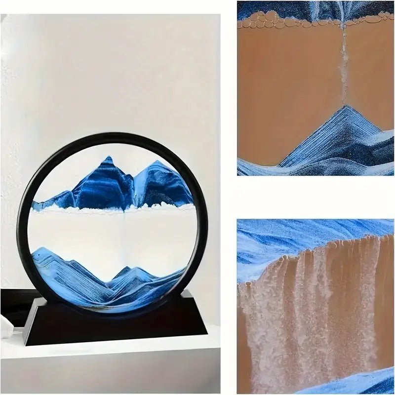 Dynamic Quicksand Desk Decor - Glass Moving Sand Art Dome for Home & Office - Urban Lifestyle Furniture