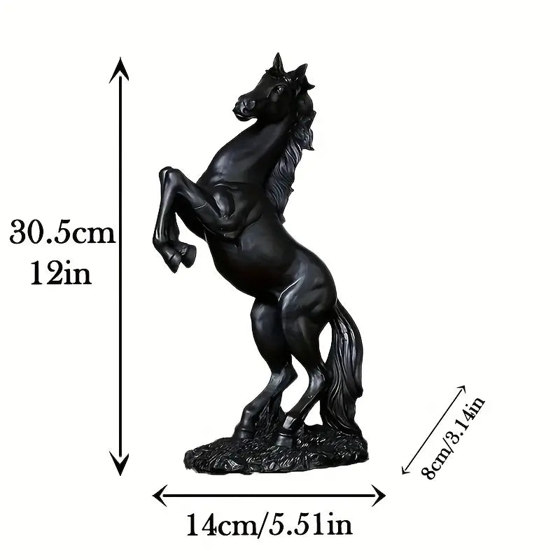Elegant Resin Horse Statue Black - Urban Lifestyle Furniture Trading LLC