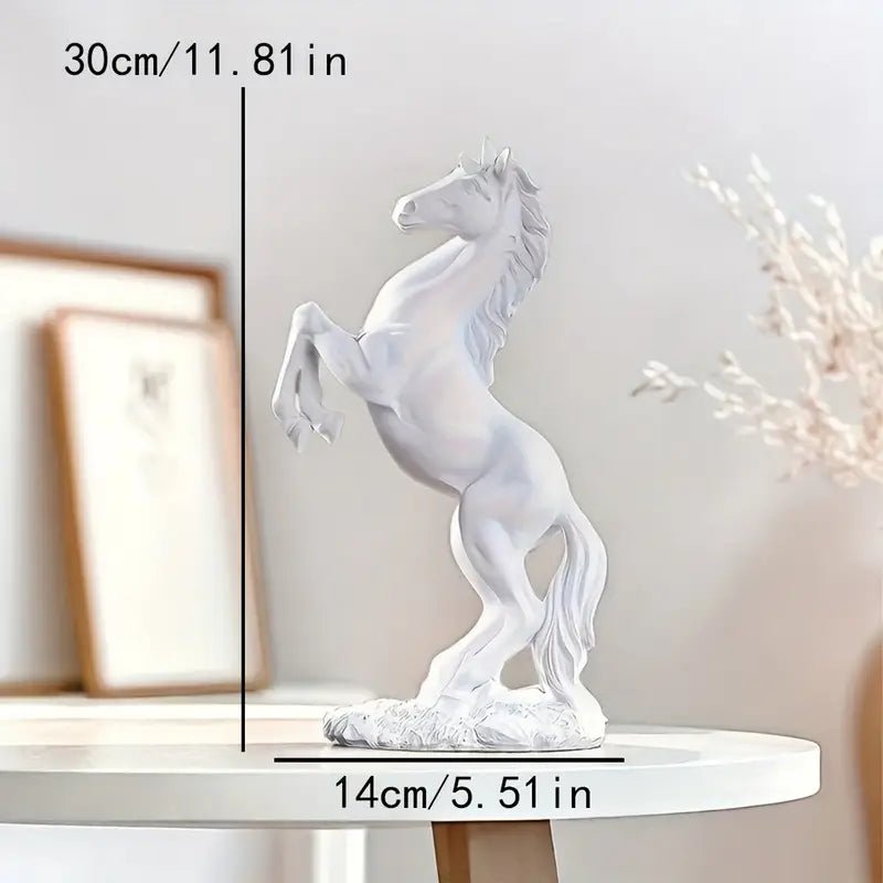 Elegant Resin Horse Statue White - Urban Lifestyle Furniture Trading LLC