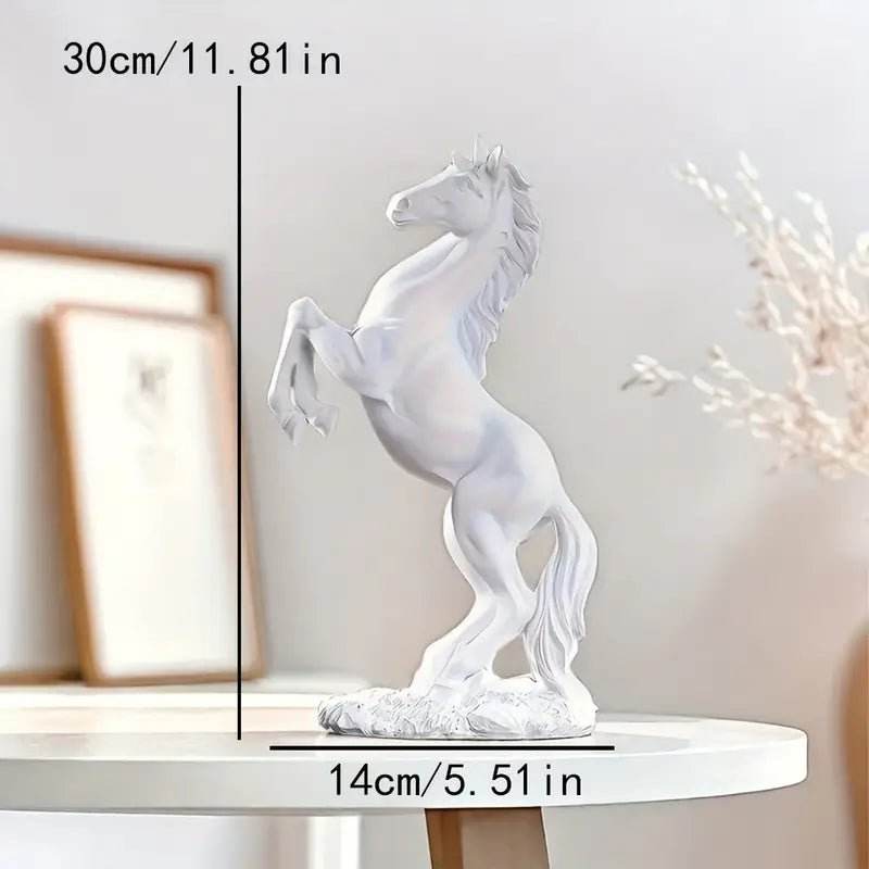 Elegant Resin Horse Statue White - Urban Lifestyle Furniture