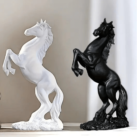 Elegant Resin Horse Statue White - Urban Lifestyle Furniture Trading LLC