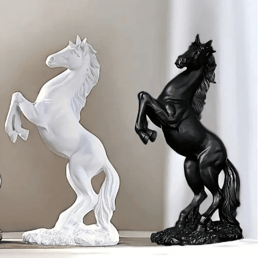 Elegant Resin Horse Statue White - Urban Lifestyle Furniture