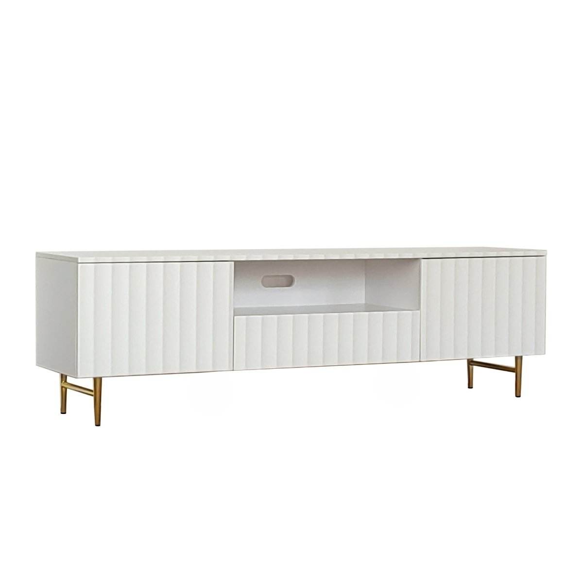 Flute Tv Unit White 200cm - Urban Lifestyle Furniture