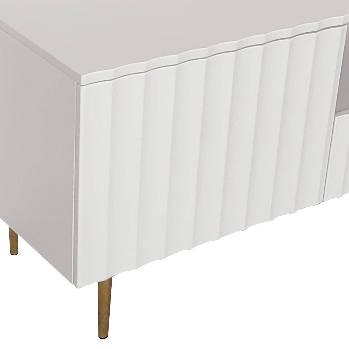 Flute Tv Unit White 200cm - Urban Lifestyle Furniture