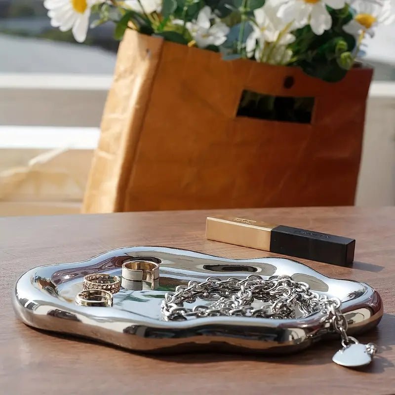 Jewelry Dish Trinket Tray Unique Cloud Shape Cute Jewelry Storage Plate - Urban Lifestyle Furniture Trading LLC