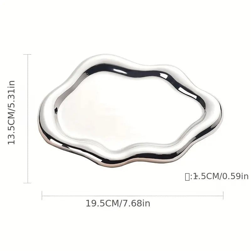 Jewelry Dish Trinket Tray Unique Cloud Shape Cute Jewelry Storage Plate - Urban Lifestyle Furniture Trading LLC