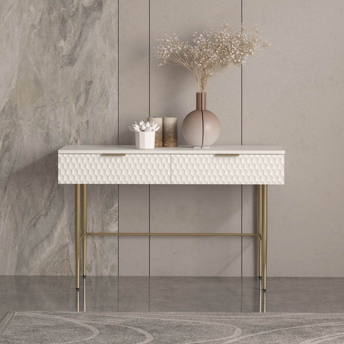 Lyla Console Table White - Urban Lifestyle Furniture