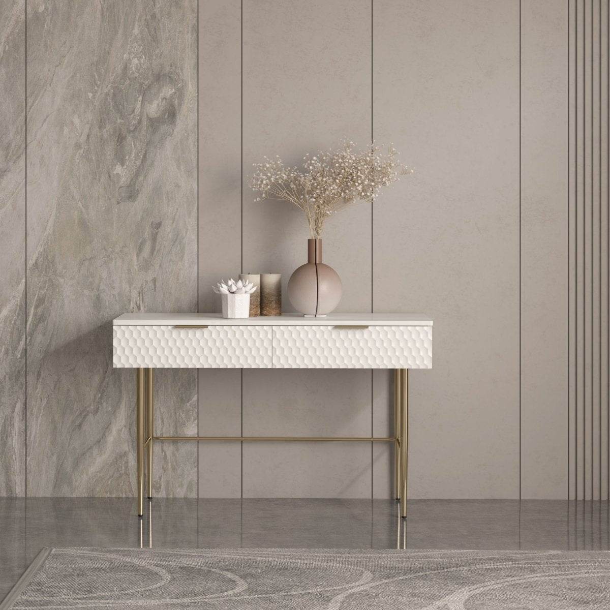Lyla Console Table White - Urban Lifestyle Furniture