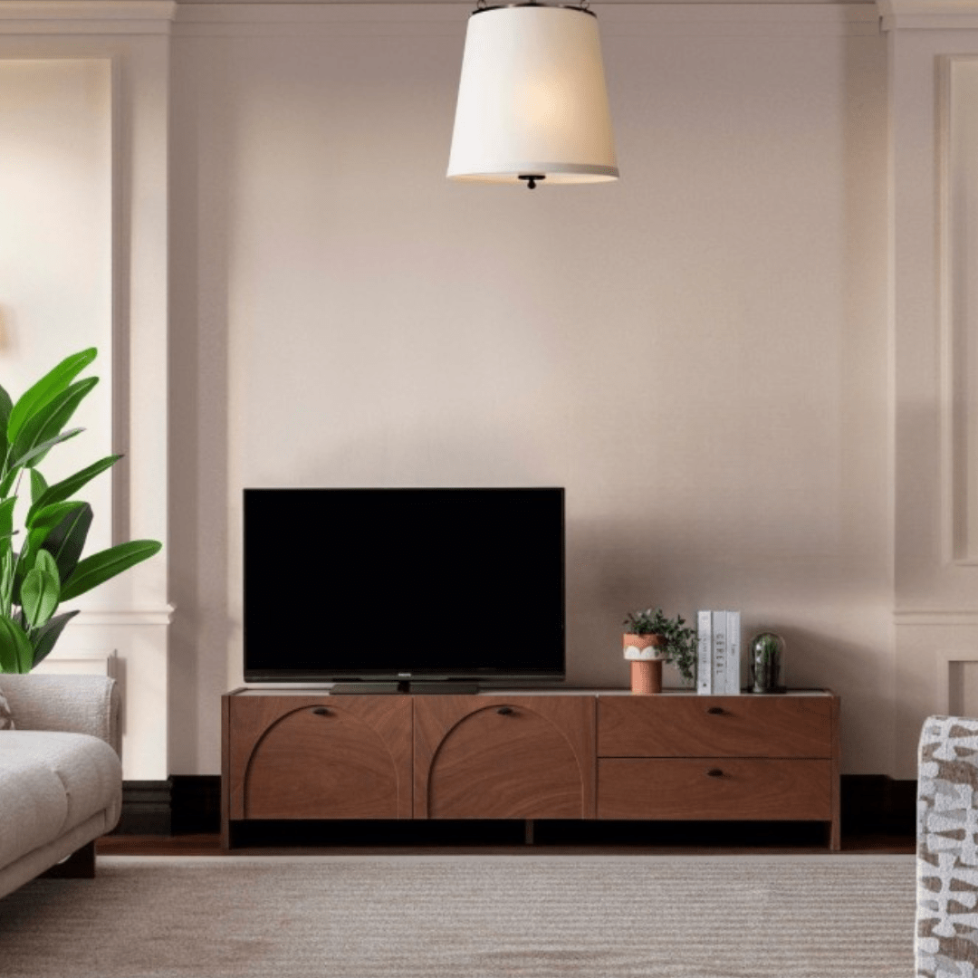 Malaga Tv Unit Walnut 200cm - Urban Lifestyle Furniture