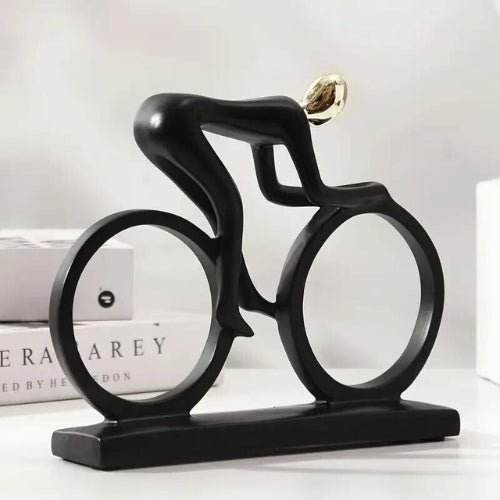 Modern Abstract Bicycle Rider Statue - Urban Lifestyle Furniture