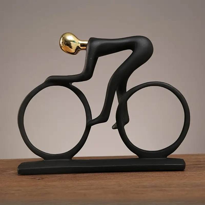 Modern Abstract Bicycle Rider Statue - Urban Lifestyle Furniture