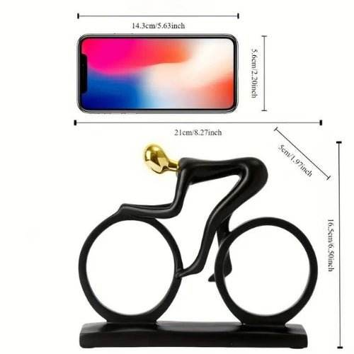 Modern Abstract Bicycle Rider Statue - Urban Lifestyle Furniture