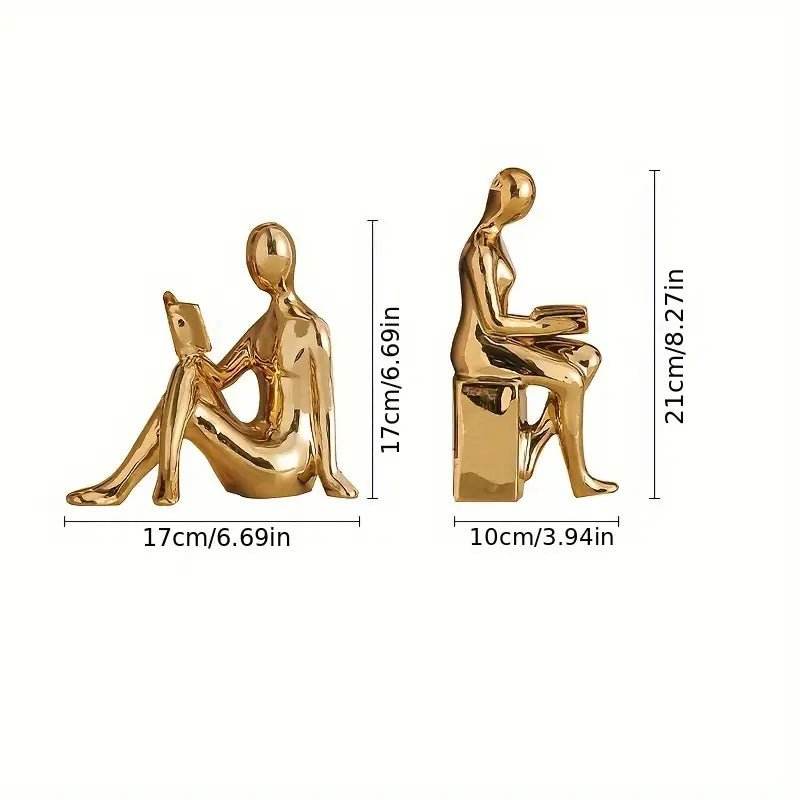 Modern Gold-Tone Bookends - Urban Lifestyle Furniture
