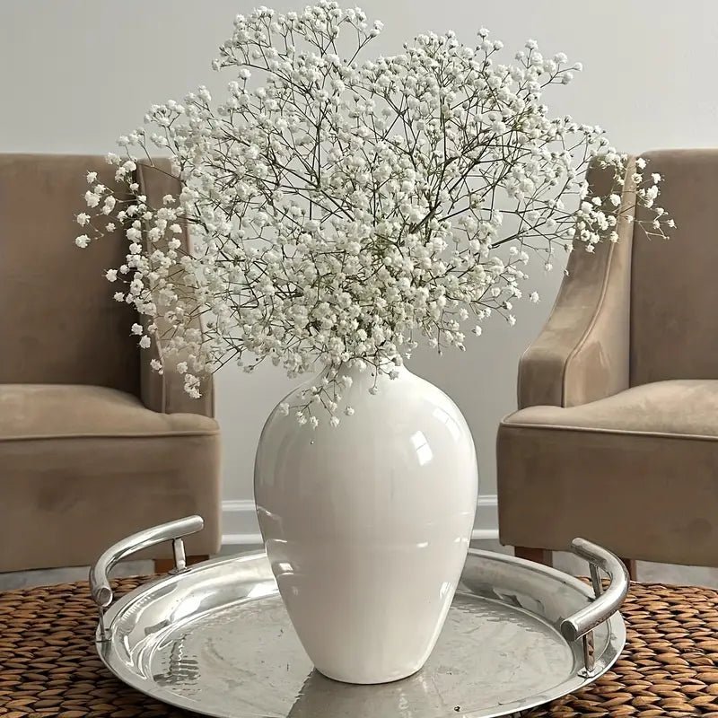 Modern White Ceramic Vase - Urban Lifestyle Furniture Trading LLC