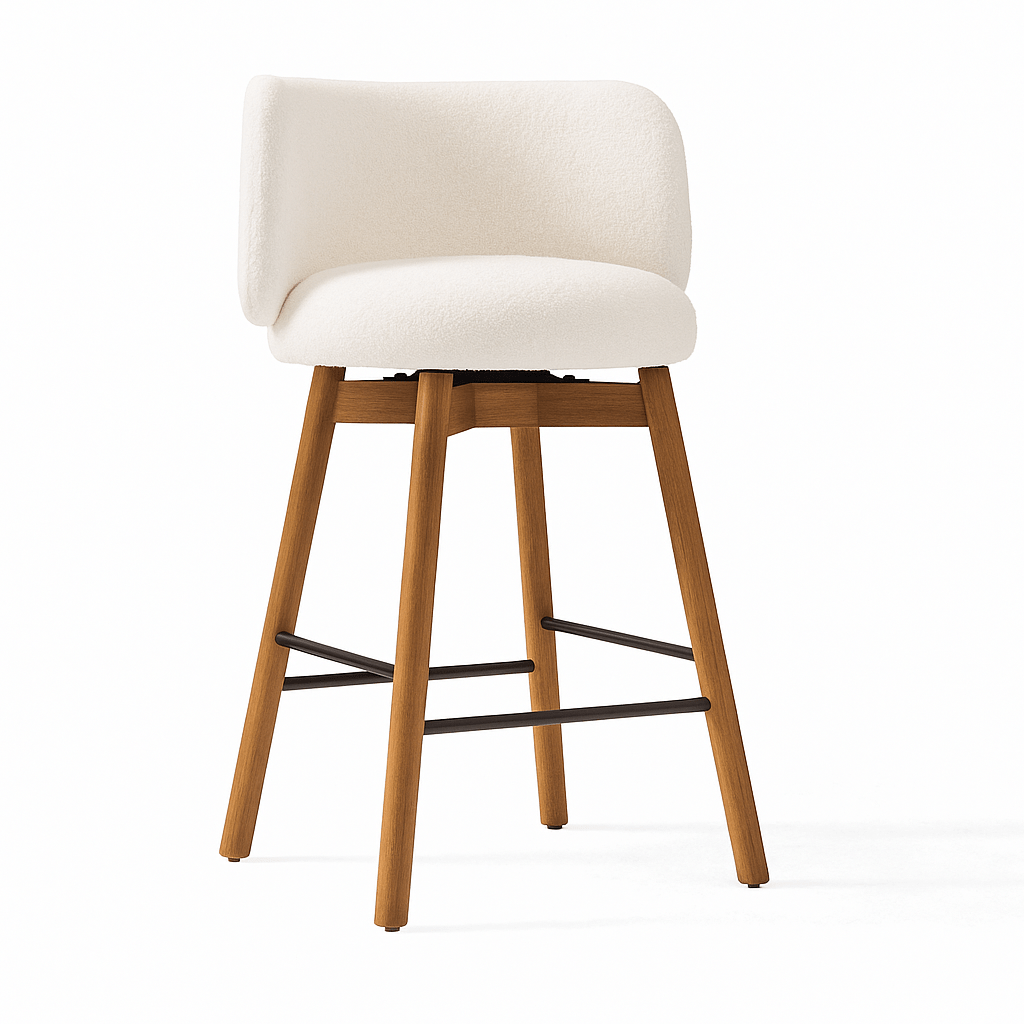 Nobu Wood Swivel Counter Chair - Urban Lifestyle Furniture