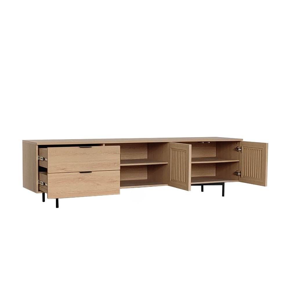 Parker Tv Unit Oak 200cm - Urban Lifestyle Furniture
