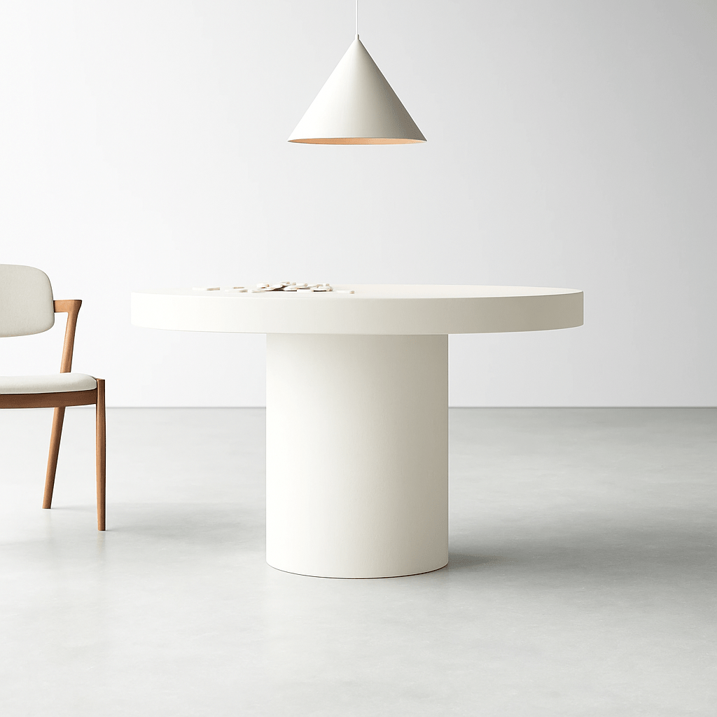 Porto Concrete Indoor/Outdoor Dining Table White - Urban Lifestyle Furniture