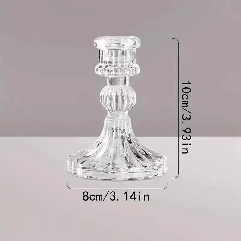 Scandinavian-Inspired Glass Diamond Candle Holder Set of 2 - Urban Lifestyle Furniture