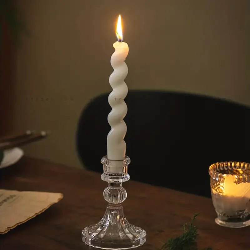 Scandinavian-Inspired Glass Diamond Candle Holder Set of 2 - Urban Lifestyle Furniture
