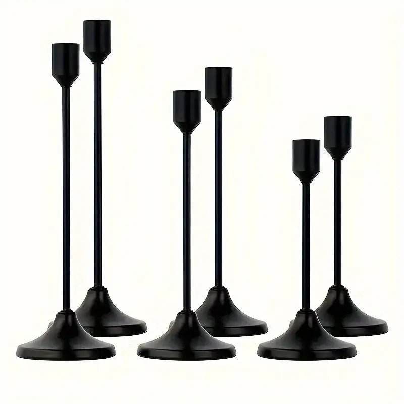 Set Of 6 Candle Holders, Black - Urban Lifestyle Furniture