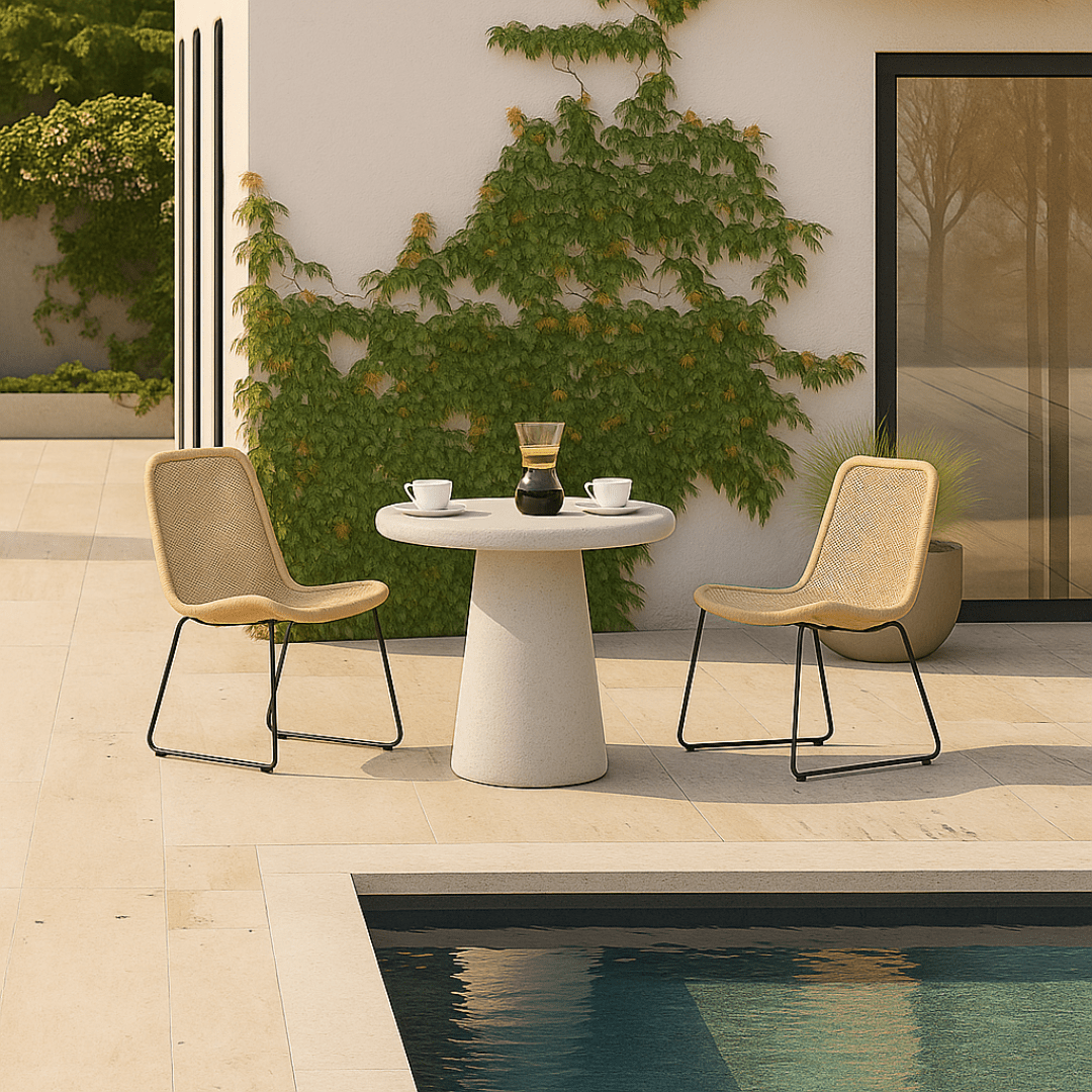 Slope Concrete Indoor/Outdoor Dining Table Sand - Urban Lifestyle Furniture