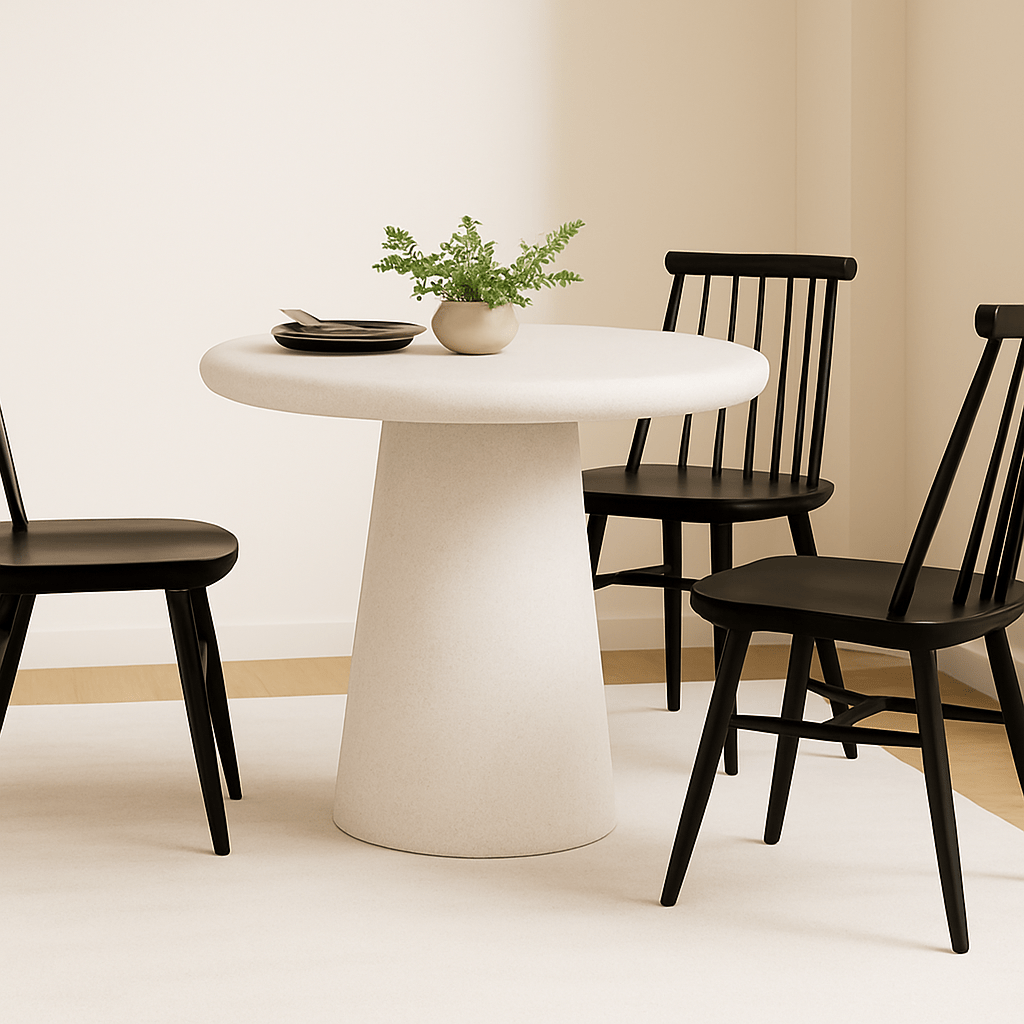 Slope Concrete Indoor/Outdoor Dining Table White - Urban Lifestyle Furniture