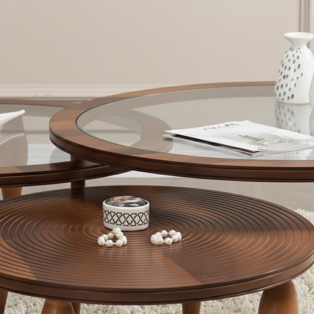 Tahira Wooden Rotating Coffee Table - Urban Lifestyle Furniture