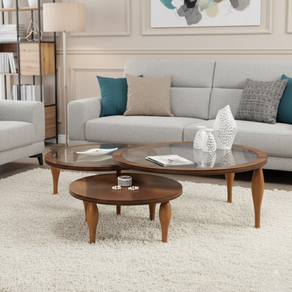 Tahira Wooden Rotating Coffee Table - Urban Lifestyle Furniture