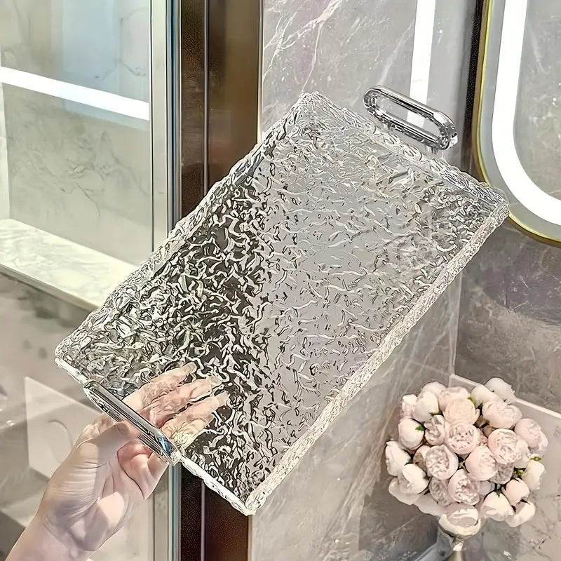 Transparent Decorative Tray - Perfect For Cosmetics, Perfume & Skincare Storage - Urban Lifestyle Furniture